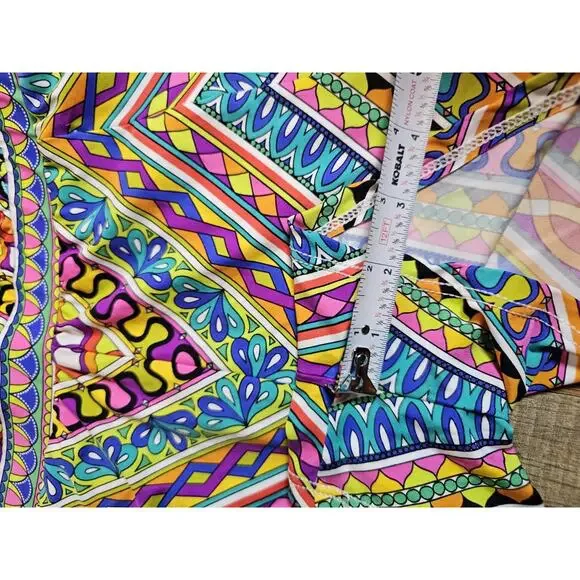 Trina Turk Peruvian Stripe Romper Swim Cover-Up Women’s S Strapless Tropical - Picture 2 of 9